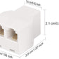 Uvital RJ11 6P4C 1 Female to 2 Female Telephone Line Splitters, Telephone Landline Cable Connector and Separator(White,4 Pack)