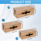 3PCS Wooden Cable Management Box Kit Wooden Cable Hider Storage Box Cord Organizer to Hide Cords & Wires for Desk Organization Protector Box for Home Office Kitchen Desk TV Computer Wires (S + M + L)