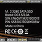 EN206 1TB SSD M.2 SATA III 6Gb/s 3D TLC NAND, M.2 2280 SSD Internal Solid State Drive, Read/Write Speed up to 550/480 MB/s, Compatible with Laptop & PC Desktop