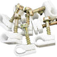 STEREN Coaxial Cable Clips - Cable Holder - Wire Clips - Siding Clips for Hanging - Cord Holder for Desk - Cable Clamps - Cord Clip - Wire Organizer Clips - Tv Mount Screws - White - 10 Pack