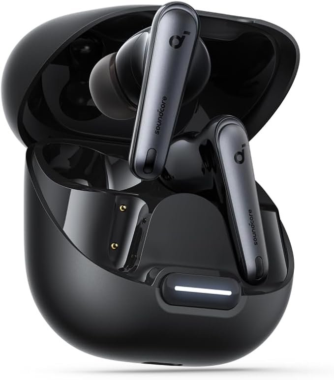 Soundcore by Anker Liberty 4 NC Wireless Earbuds, 98.5% Noise Reduction, Adaptive Noise Cancelling to Ears and Environment, Hi-Res Sound, 50H Battery, Wireless Charging, Bluetooth 5.3