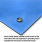 RubberStat Dual Layer ESD Compliant Workstation Rubber Table Mat Kit, Soldering, Cell Phone Repair, with Wrist Strap Set and Ground Cord - 30"x16" Royal Blue