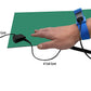 RubberStat Dual Layer ESD Compliant Workstation Rubber Table Mat Kit, Soldering, Cell Phone Repair, with Wrist Strap Set and Ground Cord - 30"x16" Green
