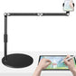 Overhead Phone Mount for Desk, 17" Long Arm Adjustable iPhone Holder, Heavy Duty Rotatable Stand for Video Recording, Live Streaming, Crafting, Cooking