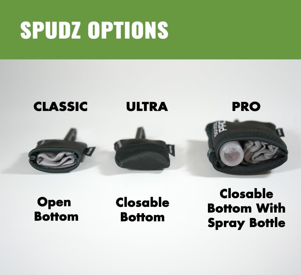 SPUDZ Classic Microfiber Lens Cleaner – Clip-On Pouch, Washable – for Binoculars, Scopes, Glasses, Screens | G10, 6 x 6 Inch (3-Pack)
