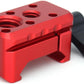 NATO Clamp Adapter,NATO Rail Lock Clamp Mount Quick Release with 1/4" 3/8" ARRI Thread for Camera Cage Handle Monitor LED Light Microphone Cold Shoe Magic Arm (Red)