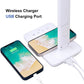 Multifunctional LED Desk Lamp with Wireless Charger,USB Charging Port,Clock,Phone Holder,Desk Lamps for Home Office,Eye-Caring Reading Lamp,Study Lamp for Boys,Girls,Teens,White