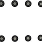 PWNAGE Ultraglide Glass Skates Feet Dot Universal Dots Rounded 0.7mm Thick Bullseye Glide Replacement