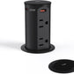 Pop up Outlet for Countertop,2.5 Inch Hole Desktop Power Grommet,Recessed Power Strip,20W USB C Fast Charging,4 Outlets 4 USB Ports,15Amp Tamper Resistant Receptacle for Home,Kitchen,Office Black