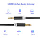 3.5mm Nylon Braided Stereo Audio Cable,(3 Pack) 4.9ft/1.5m Male to Male Aux Cord Audio Cord Compatible iPhones, iPads and Other 3.5mm DC Plug Port Device (Black)