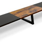 TEAMIX 42 inch Large Dual Monitor Riser, Extra Long Monitor Stand Riser for 2 Monitors, Wood & Steel Desktop Riser Desk Organization Home Office (Black+Brown, 42 inch)