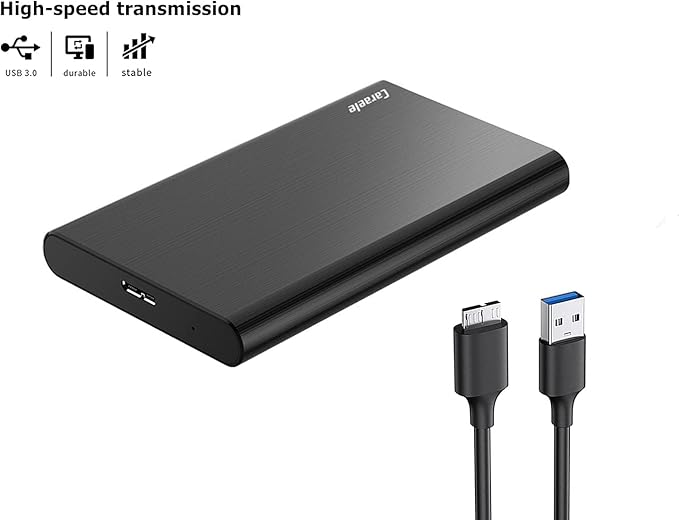 1TB Ultra Slim Portable External Hard Drive USB3.0 HDD Storage Compatible for PC, Desktop, Laptop, MacBook, Chromebook, Xbox One, Xbox 360, PS4 (Black)