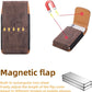 Universal Phone Holster Phone Pouch Case Belt Clip Belt Loops Card Slot Faux Leather for Man iPhone 17/16/15pro max,16/15Plus,Samsung S25 24 S23 S22 Ultra (Brown&Yellow, XL(6.6"x3.4"x0.8"))