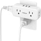 Multi Plug Outlet Splitter with USB, TESSAN 4 Electrical Multiple Outlet Extender with 3 USB Ports, Mini Double Plug Expander Surge Protector for Home, Office, Kitchen, Dorm Essentials, White