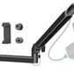 Low Profile Mic Arm 15cm Extra Riser Adjustable Mic Boom Arm Metal Desk Mounted Microphone Stand Cable Management Flexible Microphone Holder for Podcast Streaming Gaming Desktop