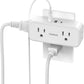 Outlet Extender Surge Protector, TESSAN Multi Plug Splitter with 4 Electrical Outlets 3 USB Ports (1 USB C), Multiple Wall Plug Expander for Home Office Kitchen Dorm Room, White