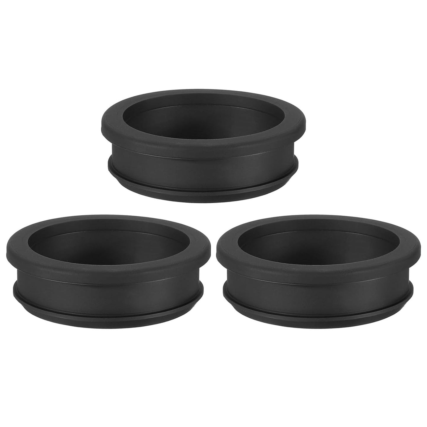 PATIKIL 50.6mm / 2 Inch Drill Hole,1-3/4 Inch ID Rubber Grommets, 3Pcs Top Hat Grommet for Wiring Eyelet Ring Gasket Automotive Firewall Cable Hole Plugs Wires Protection, Black