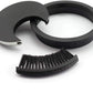 HJ Garden 1pc 2-3/8 inch (60mm) Metal Desk Grommets with Brush Open for Managing and Hiding Wire Cord Cable Hole Cover Office PC Desk Cable Cord Organizer Zinc Alloy Cover Black