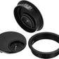 uxcell Cable Hole Cover, 2.1Inch/53.5mm Zinc Alloy Desk Wire Cord Cable Grommets Hole Cover for Office PC Desk Cable Cord Organizer, 4 Pcs Black