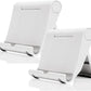 Cell Phone Stand for Desk 2 Pack Mobile Phone Holders Desktop Tablet Stand, Foldable Phone Dock Universal Adjustable Tablet Stand for Desk Compatible with Cell Phone Support (White 2 PCS)