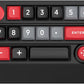 Adventurers W909 Wireless RGB Mechanical Numeric Keypad, Hot-Swappable, Macro-Programmable Numpad, Joystick & Knob Control for PC/Tablet/Laptop/Phone, Tri-Mode Connectivity (Red on Black)