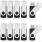 Aiibe 64GB Flash Drive 10 Pack 64GB USB Flash Drives Bulk USB Drive Thumb Drive 64 GB USB 2.0 Memory Sticks Pen Drives Jump Drive (Black)