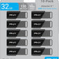 PNY 32GB Attaché X USB 3.2 Gen 1 Flash Drive, Advanced Performance Up to 130MB/s Read, Everyday Data Store & Transfer, Reliable Portable Storage, Durable, Type-A, Computers, Laptops, Desktops, 10-Pack