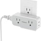 Outlet Extender Surge Protector, TESSAN Multi Wall Plug with 4 AC Electrical Outlets, 3 Sided Multiple Plug Expander, 1875W Max, Power Splitter 3 Prong Adapter for Home Bathroom Office Dorm Room