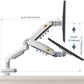 NB North Bayou Dual Monitor Desk Mount Stand Full Motion Swivel Computer Monitor Arm for Two Screens 17-27 Inch with 4.4~19.8lbs Load Capacity for Each Display F160-W