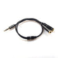REXUS Black 3.5mm Y Splitter Stereo Audio Cable 4-Pole Male to 2 Female for Headphone, Headset Splitter Adapter Extension Aux Cable, Compatible MobilePhone and New Version Laptop(M22F35H)