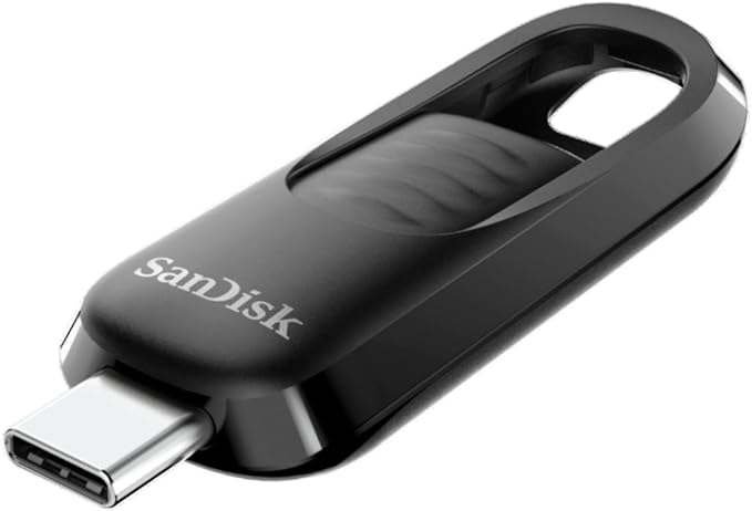 SANDISK 256GB Ultra Slider USB Type-C Flash Drive - Up to 400MB/s, USB 3.2 Gen 1, Retractable Connector - SDCZ480-256G-G46
