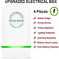 Elon-musk's Electricity Saving Box Stop Watt Stopwatt Energy Saving Device Save Energy Saving Device Energy Saving Power Strip for Home Office US Plug 90v-250v 30kw Rated Green (4PCS, White)
