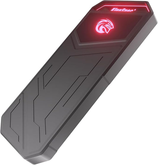 KingSpec Z5 1TB External SSD - 2100MB/s, Portable Solid State Hard Drives with RGB Light, Zinc Alloy Case, USB 3.2 Gen2x2 Interface, Compatible with Mobile Phone/PS4/Laptop/TV/PC (1TB)