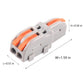 10Pcs 2 to 1 Wire Connectors Small Electrical Cable Splicing Splitter Terminal Block Inline Splice Snap Splicer for Residential Speaker Gauge Push DIY Splicing into 4/6/8/9/10 Way