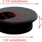2pcs 2 Inch Desk Wire Cord Cable Grommets Hole Cover for Office PC Desk Cable Cord Organizer Plastic Cover (Black-2Pcs)