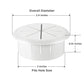 HYCC 5 Pack 2 Inch Flexible Desk Grommet,Organize Wires and Cables on Office Equipment, Computer Components, Entertainment Systems Effectively - Color: White