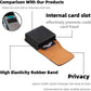 Universal Phone Holster Phone Pouch Case Belt Clip Belt Loops Card Slot Faux Leather for Man for Samsung Galaxy Z Flip 5/4/3 Motorola Razr Plus Razr+ 2023 (Black&Yellow, XS(3.7"x3.1"x1.1"))