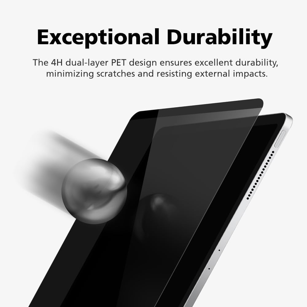 Magnetic & Nano Adsorption 360° 4-Way Privacy Screen Protector for iPad 9th/8th/7th Generation 10.2 inch | Detachable, Anti-Spy, Anti-Fingerprint | Works in Both Landscape & Portrait Modes