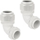 LeMotech M40 Cable Gland, 90 Degree Adjustable 26-33mm Cable Range Strain Relief, Cord Connectors Nylon Joints with Gaskets, 2 Pcs, Grey