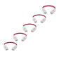 TRUECABLE Cat6 Component Rated Patch Cable, Unshielded (U/UTP), 6in, Red, 28AWG Solid Copper, Snagless 10G High-Speed Ethernet Cable, PoE++ 4PPoE 100W, UL Listed, RoHS-3, 5 Pack