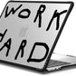 CASETiFY Impact MacBook Air 13.6" (M2-M4) Case [Cushioned Impact Corners/Scratch-Resistant/Anti-Slip Grip] - Work Hard Black - Clear Black
