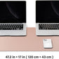 Large Cork Desk Mat - 47.2"x 17" Desk Pad for Office and Home - Ideal for Large Mouse Pad and Desk Mats on Top of Desks(Pink)