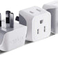 Ceptics Australia Power Plug Adapter, 2 in 1 Type I Plug Adapter, US to Australia , China, New Zealand Power Adapter with Dual USA Inputs, CE, RoHS - 3 Pack
