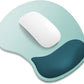 ITNRSIIET Ergonomic Mouse Pad, Cushioned Gel Wrist Rest, Non-Slip Base, Smooth Surface, Cute Multi-Color, 9.5 x 8.2 in, Light Green to White