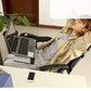 Computer Keyboard Stand Laptop Mouse Mount for Workstation Video Gaming, Installed to Chair or Any Round Bar with Maximum 1.96 inch Diagonal Thickness