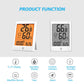 Digital Indoor Thermometer for Room, Smart Temperature Humidity Monitor with Backlight, Comfort Indicator, Max/Min Record, Time, Calendar, Alarm, °c/°f Switch for Bedroom, School
