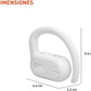 JBL SoundGear Sense - True Wireless Open-Ear Headphones, JBL OpenSound Technology, Splash and dust Resistant, 4 mics for Crisp, Clear Calls, Up to 24 Hours of Battery Life, Plus Speed Charge (White)