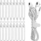 Nearockle 16Pcs Silicone Cable Straps Wire Organizer for Bundling Earphone, Phone Charger, Computer Cords, Reusable Cable Ties Cord Organizer in Home,Office,Kitchen,School(White)