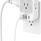 Surge Protector Wall Outlet Extender, TESSAN Multi Plug Outlet Splitter with 3 USB Charging Blocks(1 USB C), Multi Plug Wall Charger for Home, Office, School, College Dorm Essentials