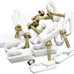 STEREN Coaxial Cable Clips - Cable Holder - Wire Clips - Siding Clips for Hanging - Cord Holder for Desk - Cable Clamps - Cord Clip - Wire Organizer Clips - Tv Mount Screws - White - 10 Pack